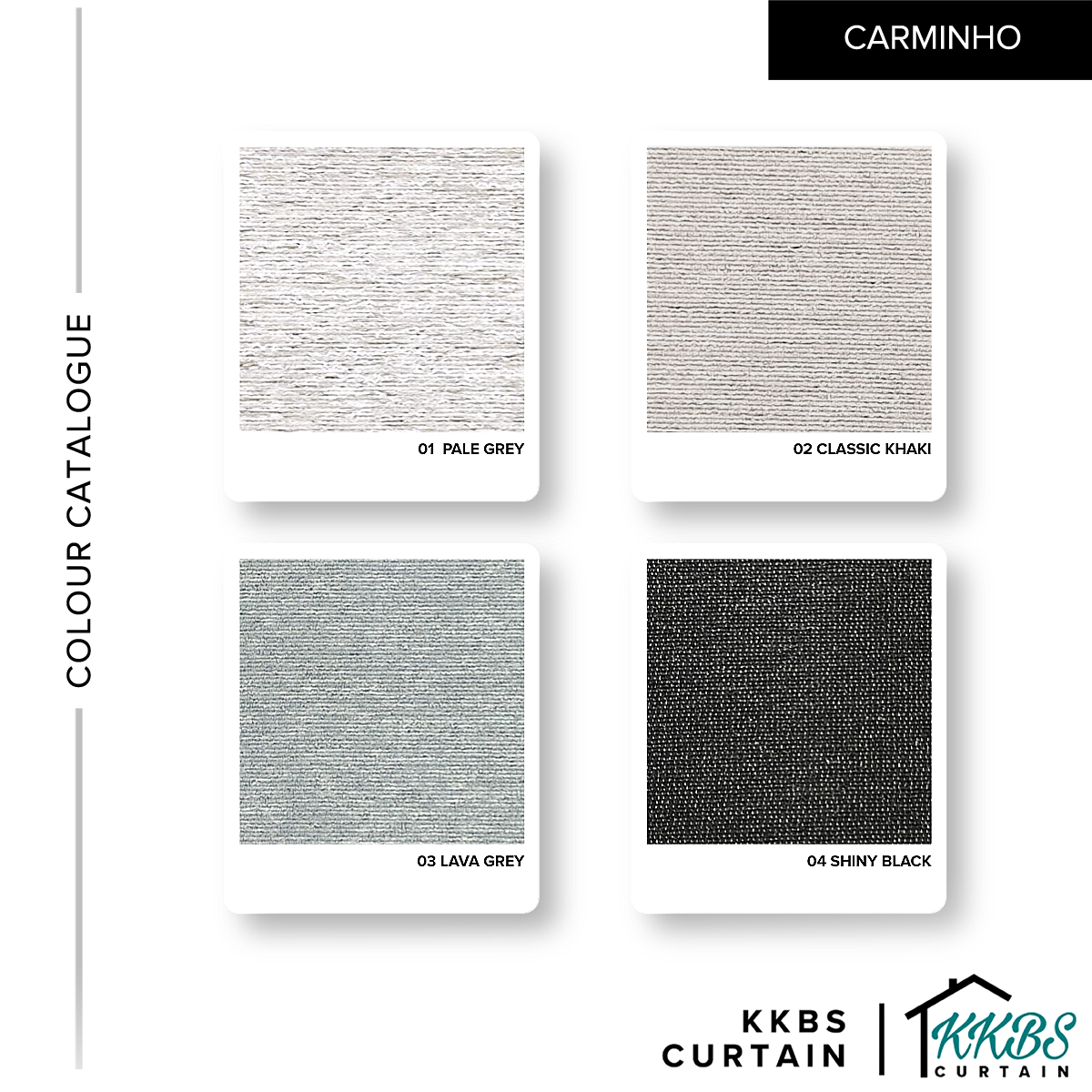 Carminho 100% Blackout Roman Blinds Dibuat Tersuai 
