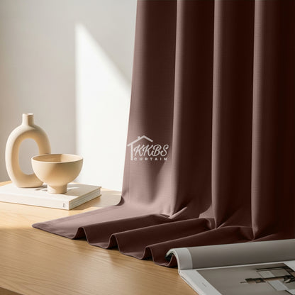Melina 90-98% Blackout Curtain Ready Made - Extra Width