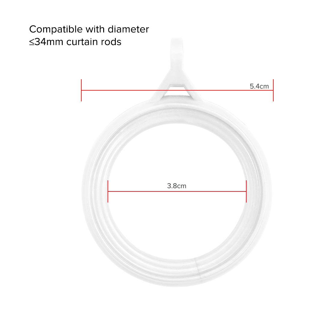 Luxstony Curtain Rod Ring Porcelain White