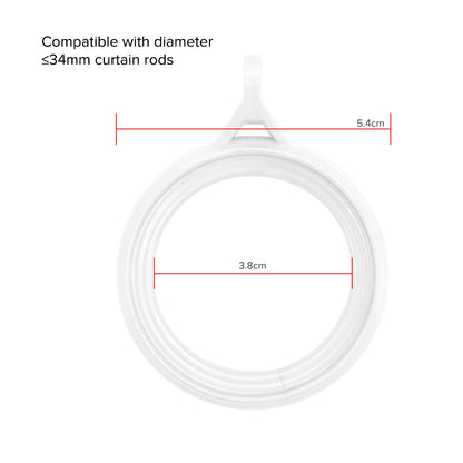 Luxstony Curtain Rod Ring Porcelain White