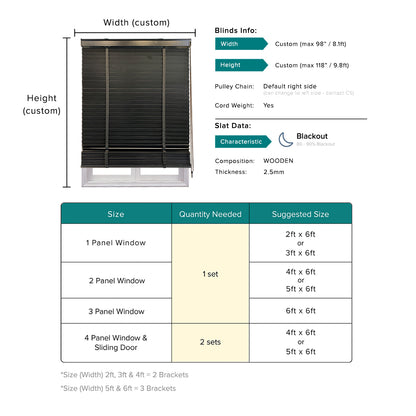 Umeko 50mm Timber Blinds / Wooden Blinds Custom Made