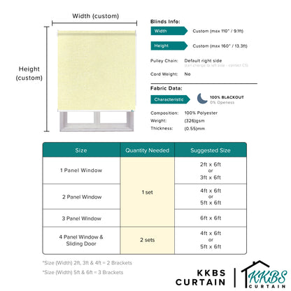 Callisto 100% Blackout Roller Blinds Custom Made