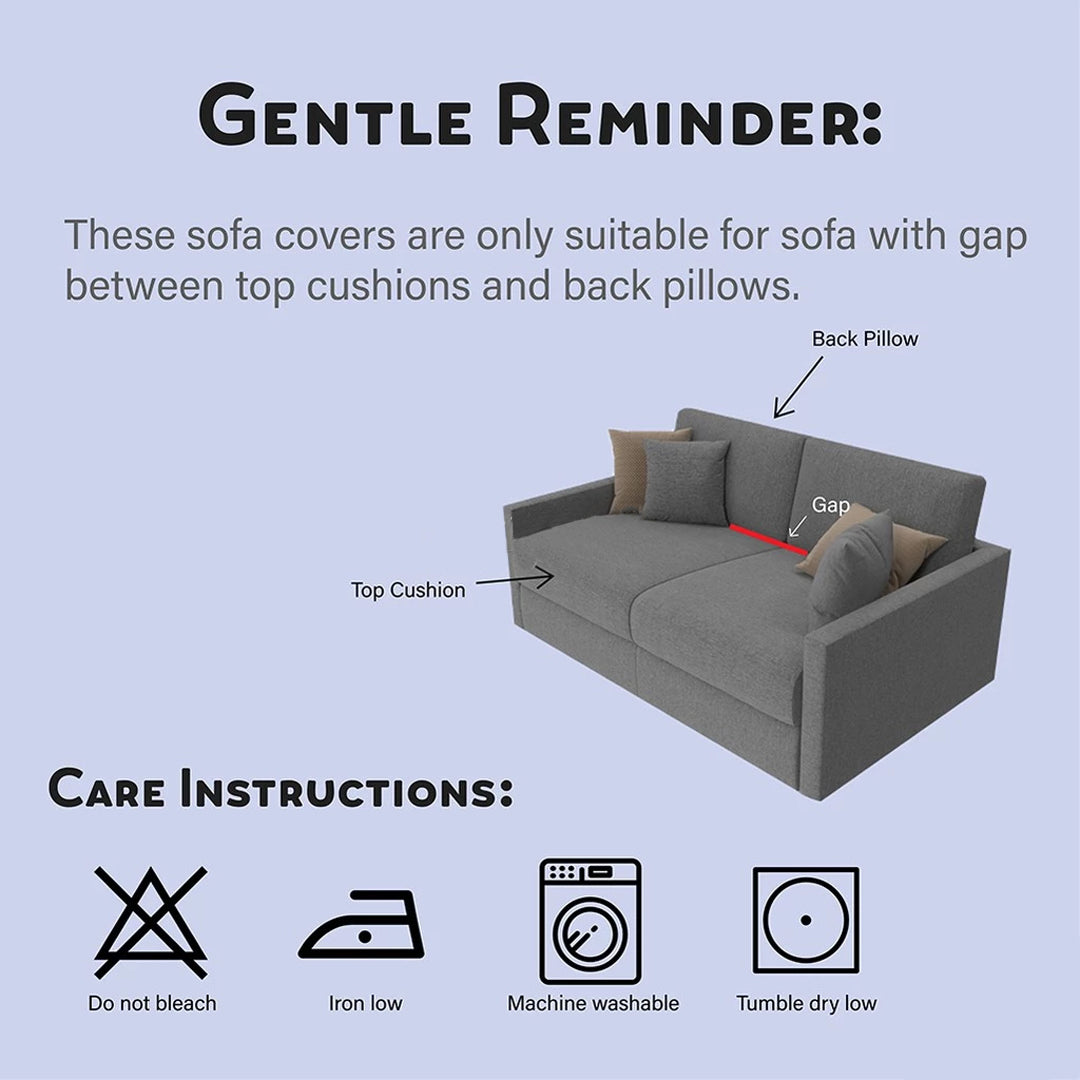 Pelindung Calar Anti Gelincir Sarung Sofa Elastik Gentian Susu Halaman 2