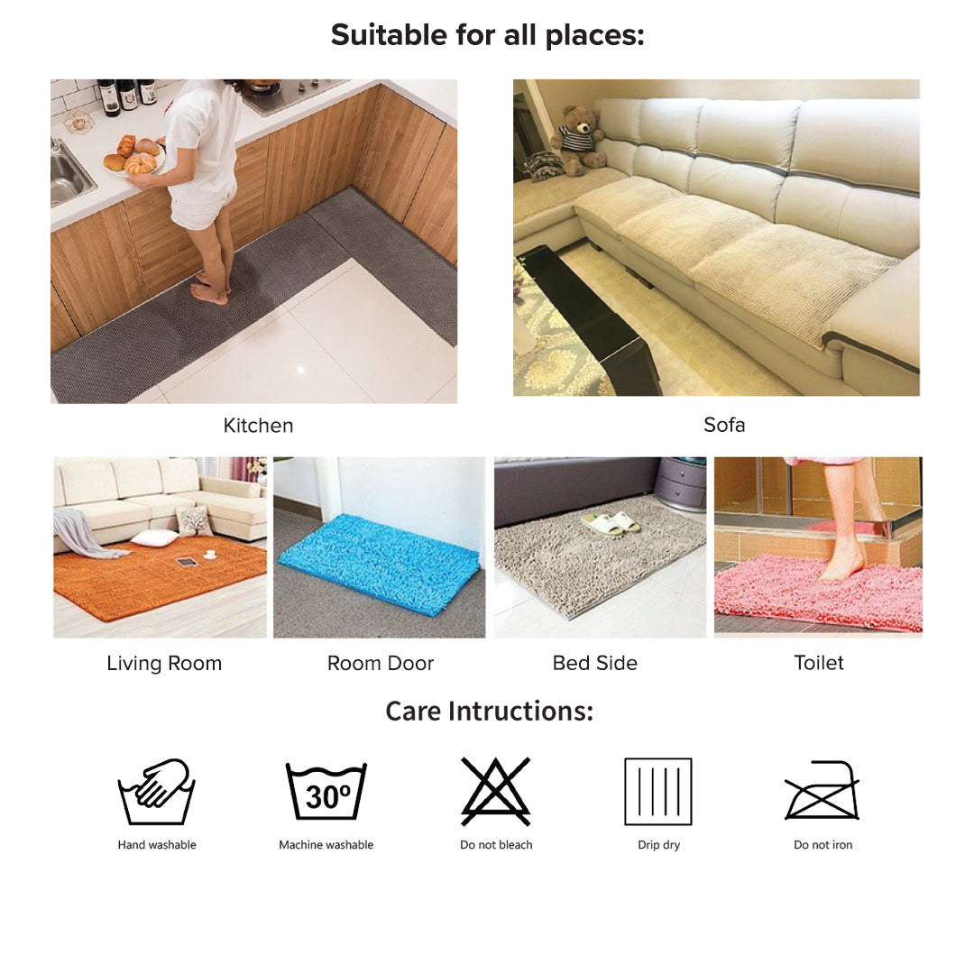 Chenille Microfiber Floor Mat Door Mat Short Hair