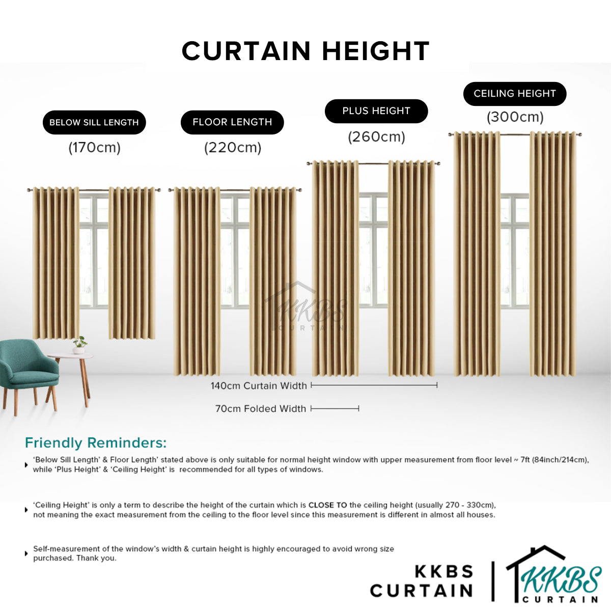 Morina 85-95% Blackout Curtain Ready Made - Standard Width
