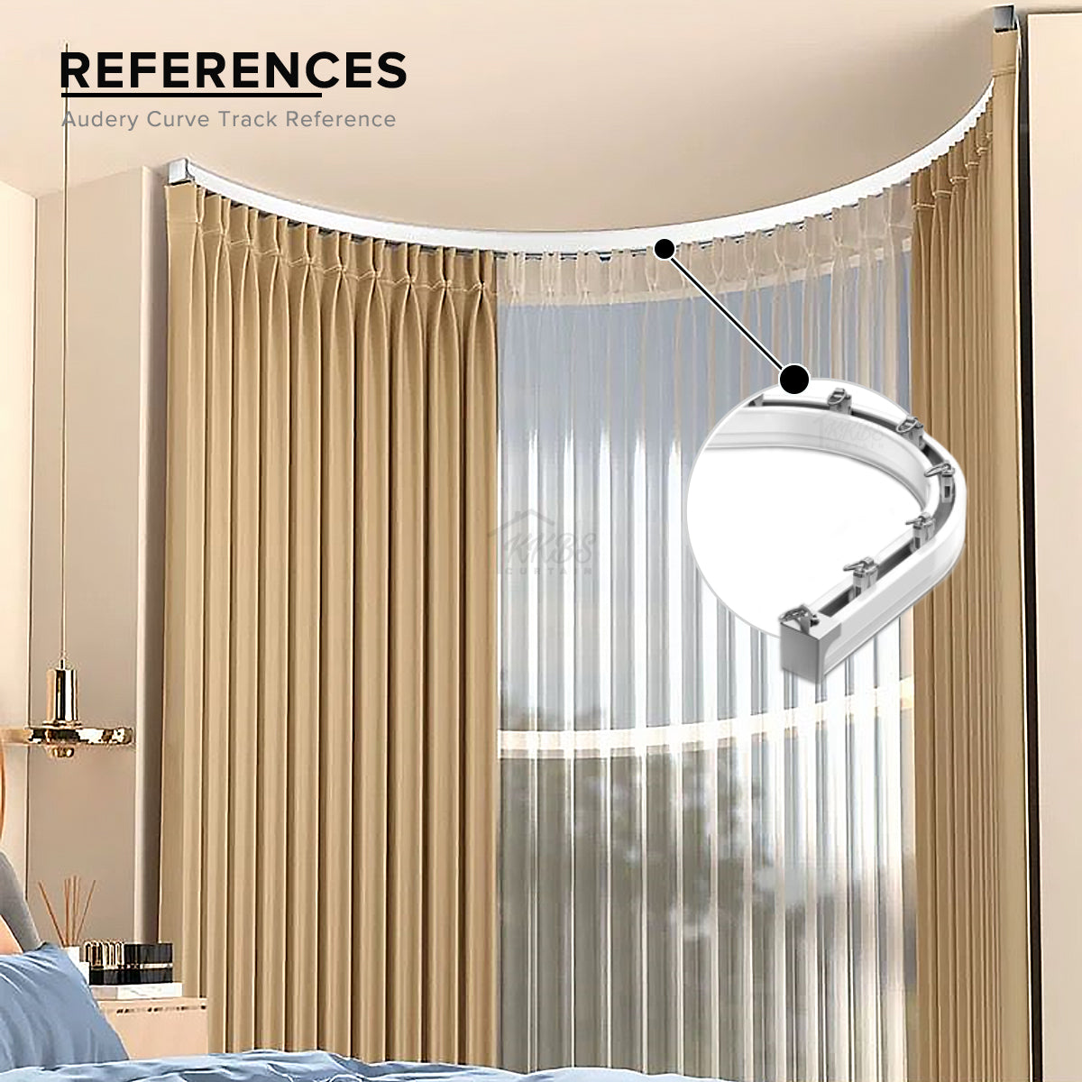 Audery Bendable Curve Curtain Track