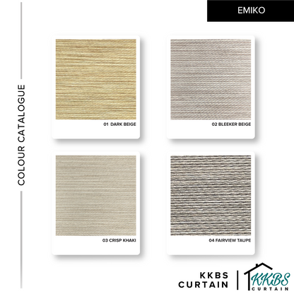 Emiko Semi Blackout Zebra Blinds Dibuat Tersuai 