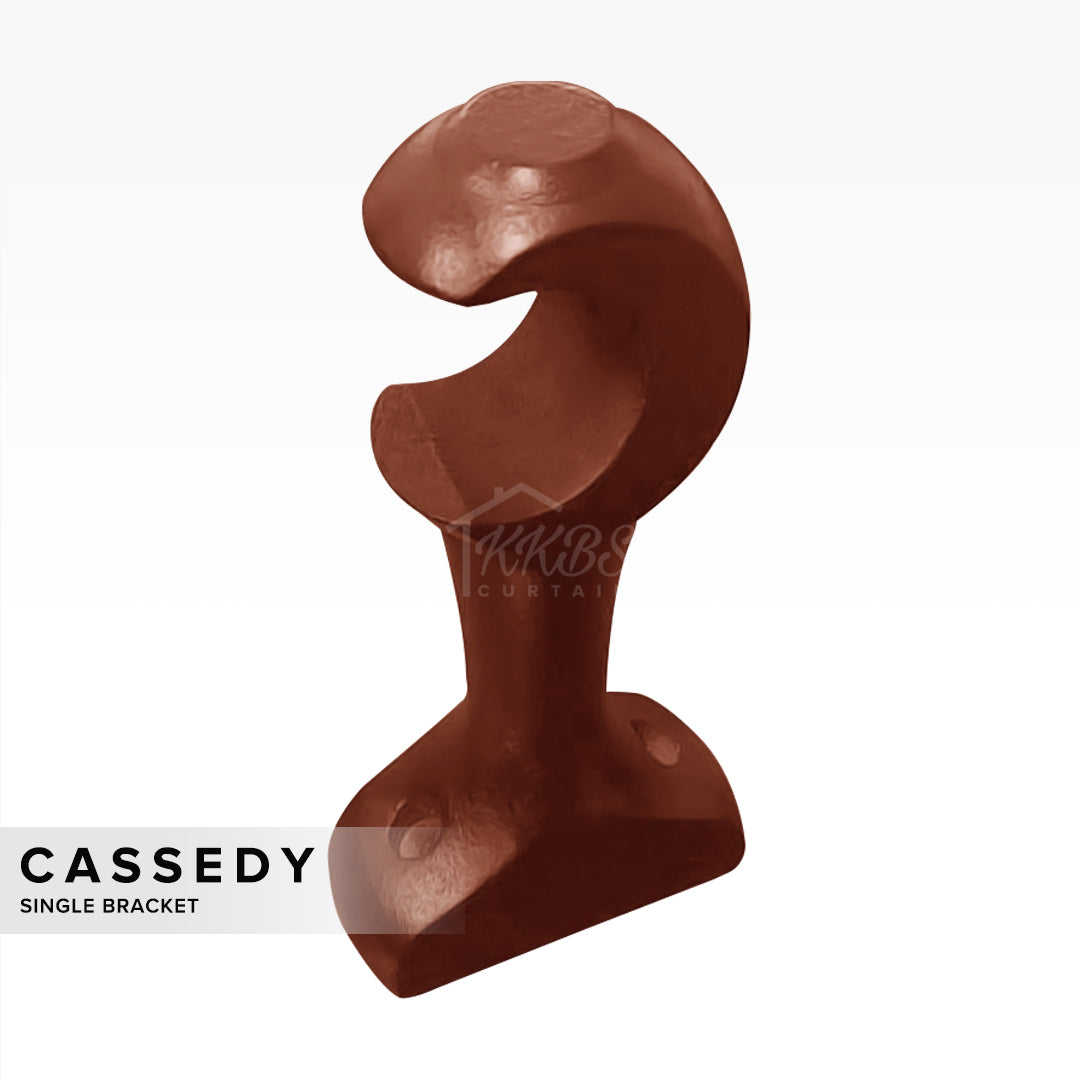 Cassedy 木质窗帘杆单支架 天然桃花心木色