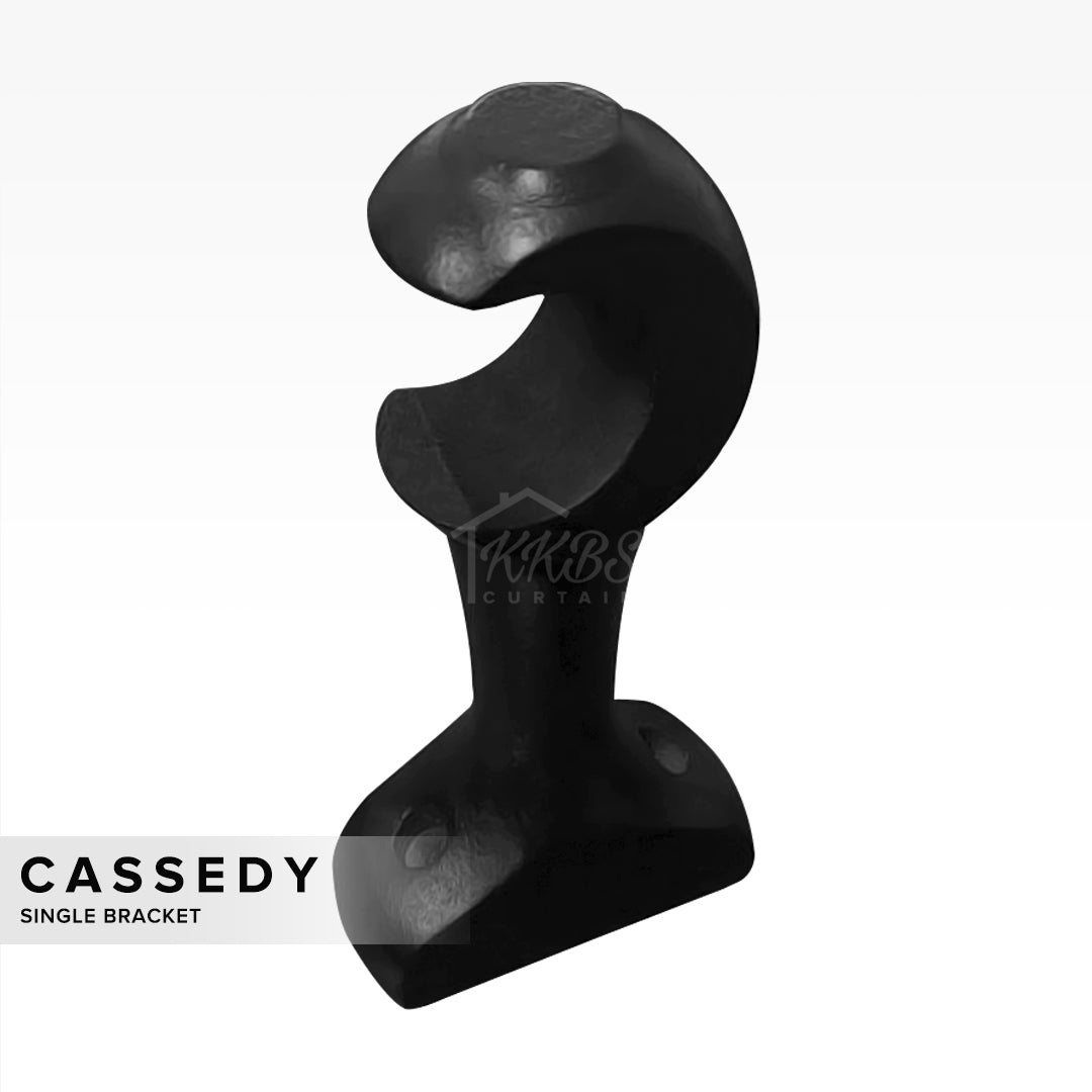 Cassedy 木质窗帘杆单支架 乌木黑色
