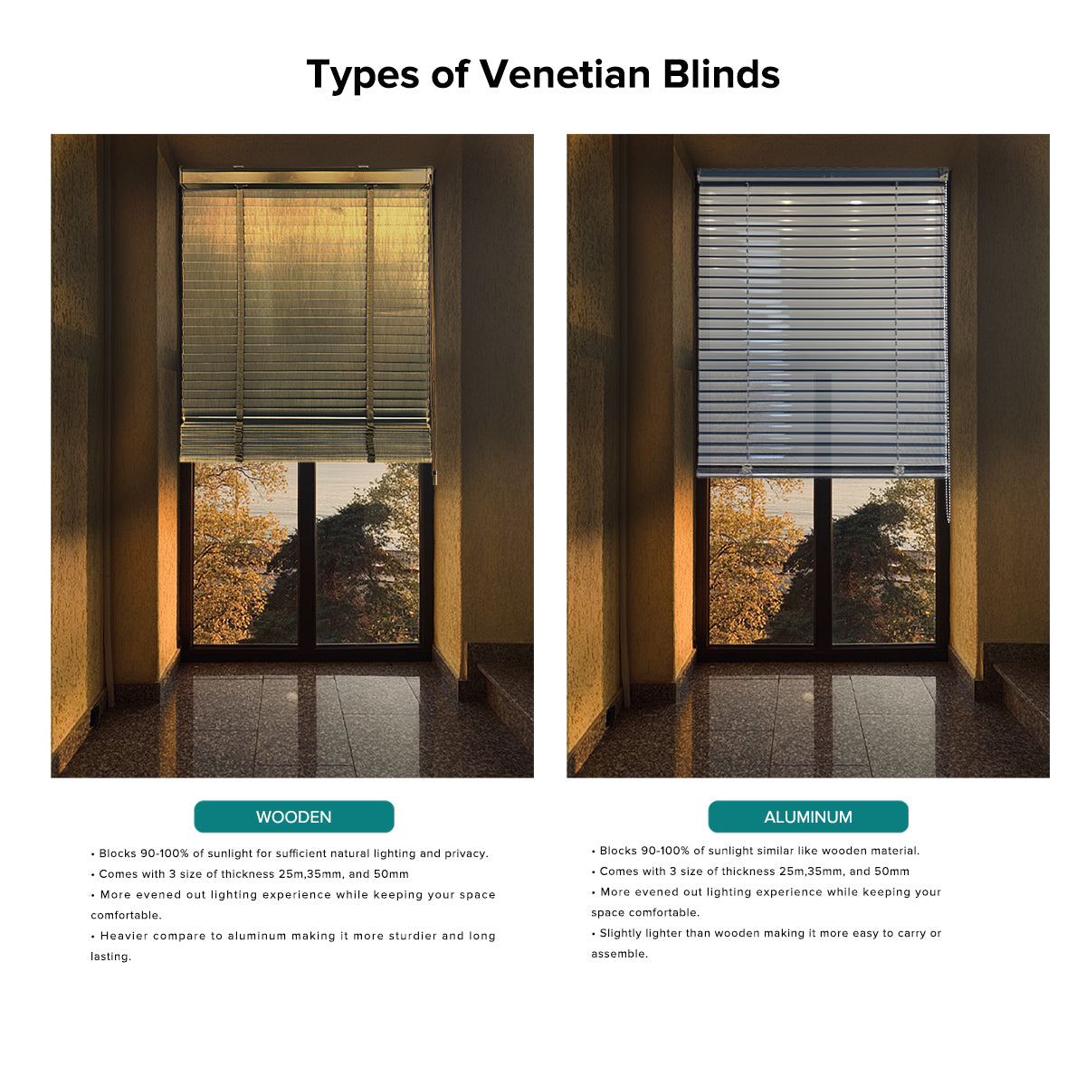Tamayo 35mm Timber Blinds / Wooden Blinds Custom Made