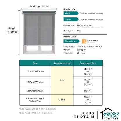 Navarro Sunscreen Roller Blinds Custom Made