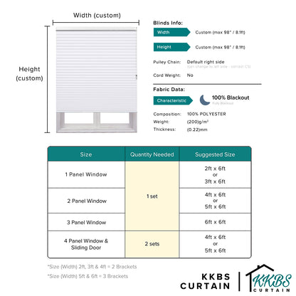 Boruto 38mm Blackout Honeycomb Blinds Custom Made