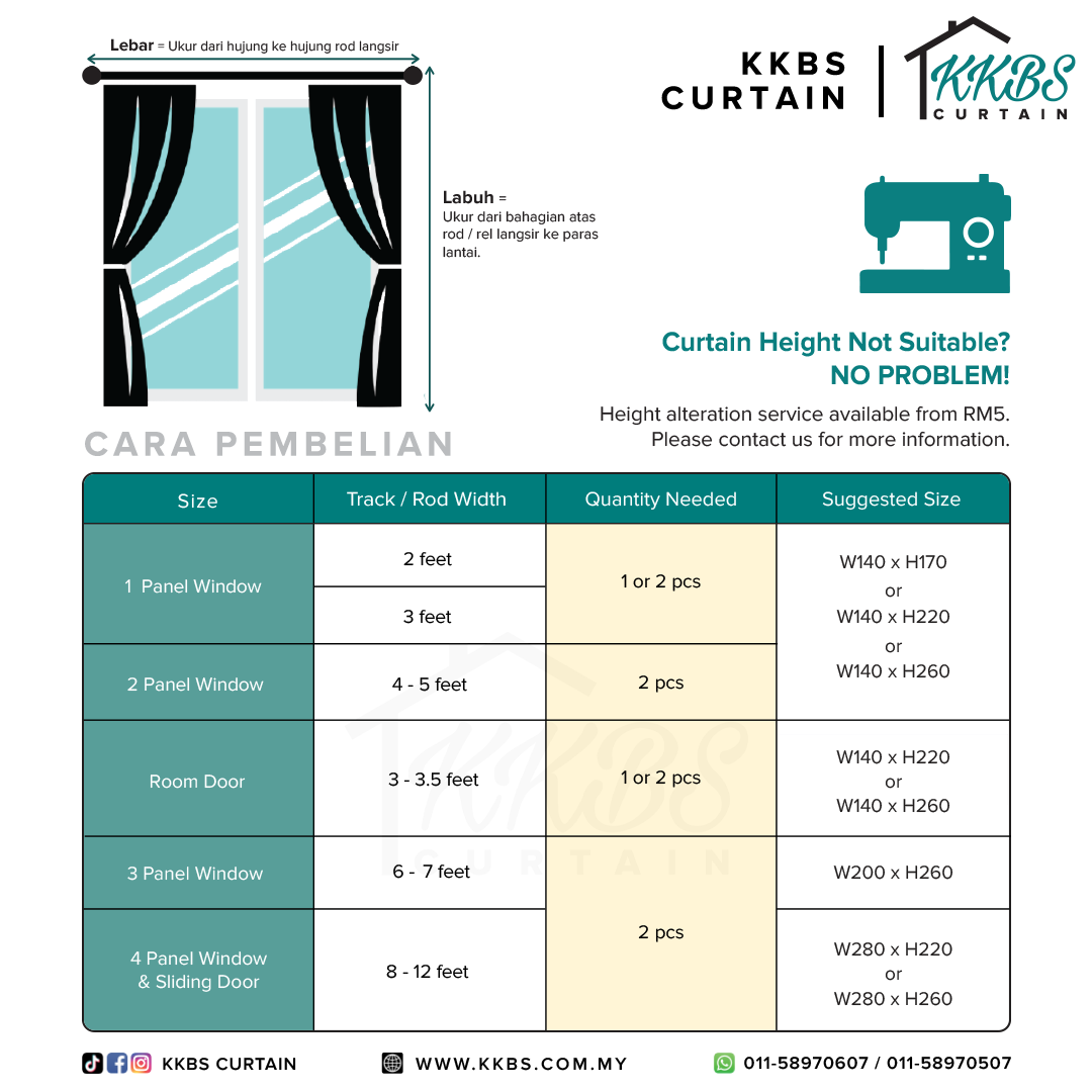Estella Langsir 90 - 99% Blackout Siap Jahit (Page 1)