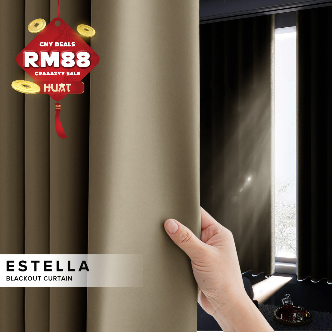 Estella Langsir 90 - 99% Blackout Siap Jahit (Page 1)