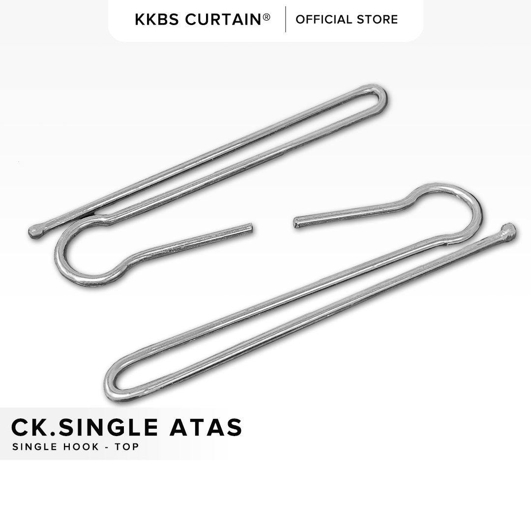50pcs Singapore Pleat Curtain Single Hook Middle Hook