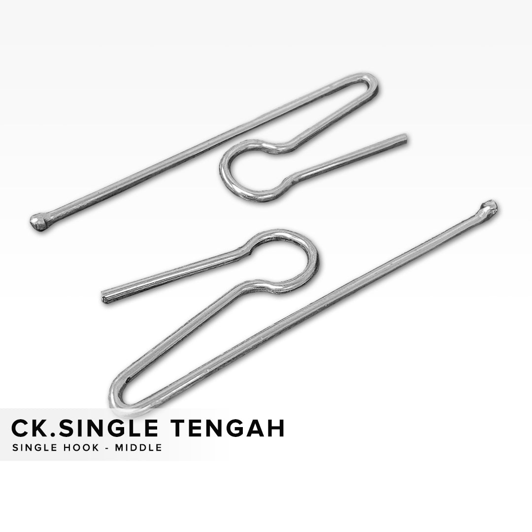 50pcs Singapore Pleat Curtain Single Hook Middle Hook