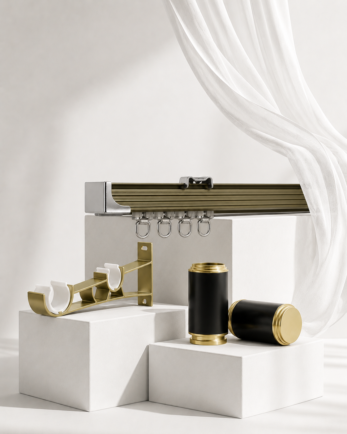 Curtain tracks and accessories collection