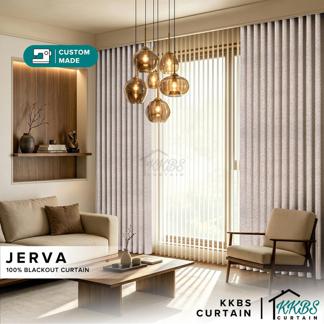 Jerva Blackout Curtain Custom Made