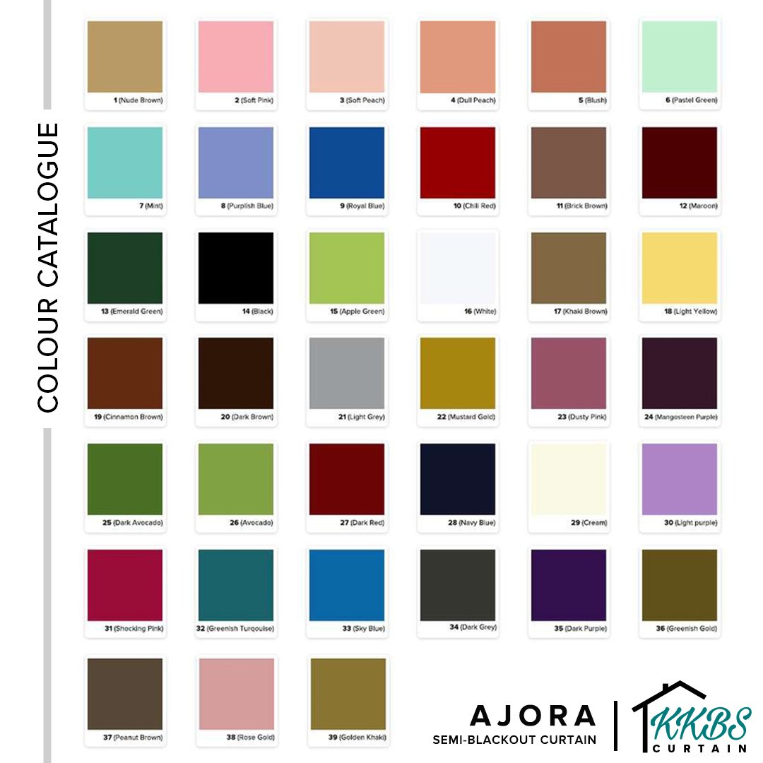 Ajora Semi Blackout Curtain Custom Made - KKBS CURTAIN