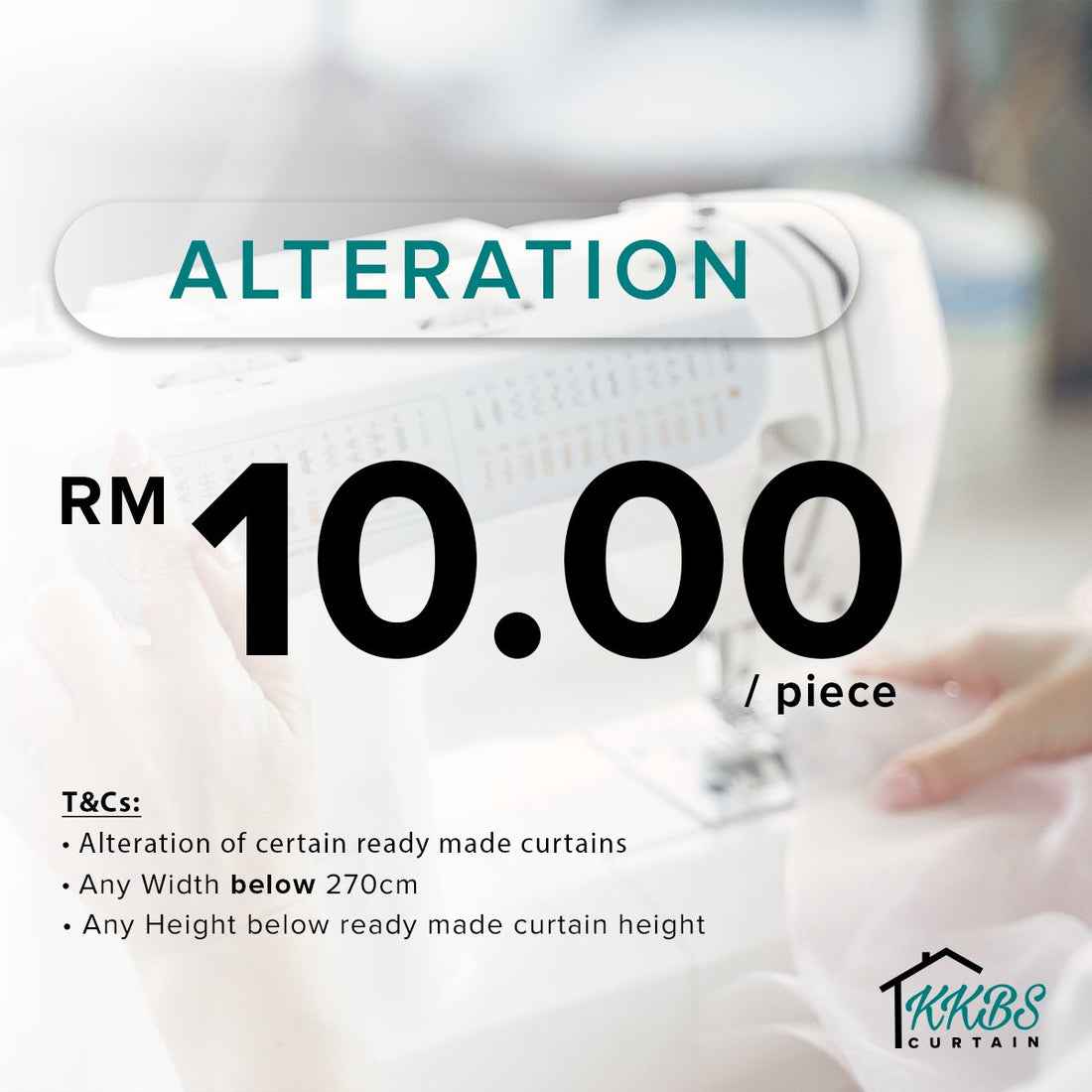 Alteration Fee for Ready Made Curtains - KKBS CURTAIN