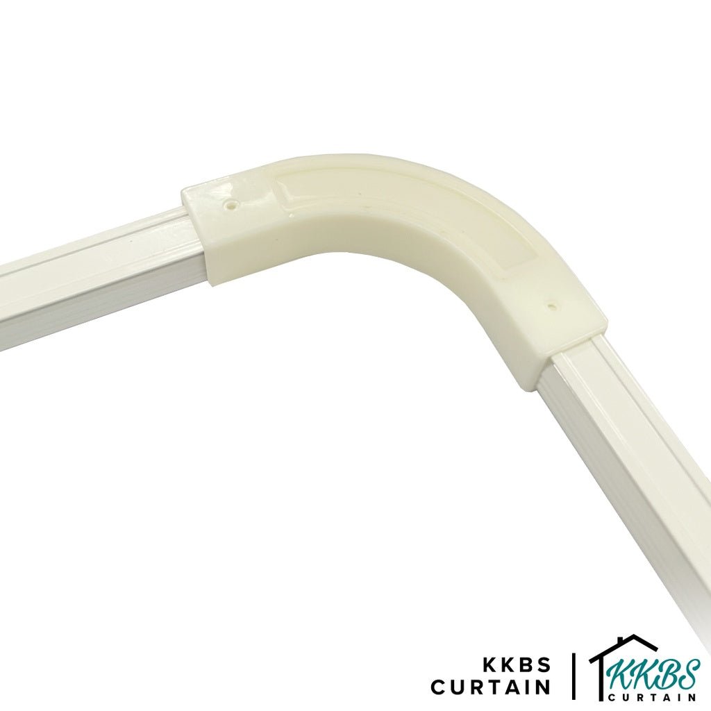 Avery Curtain Track L - Shape Connector Pearl White Colour - KKBS CURTAIN