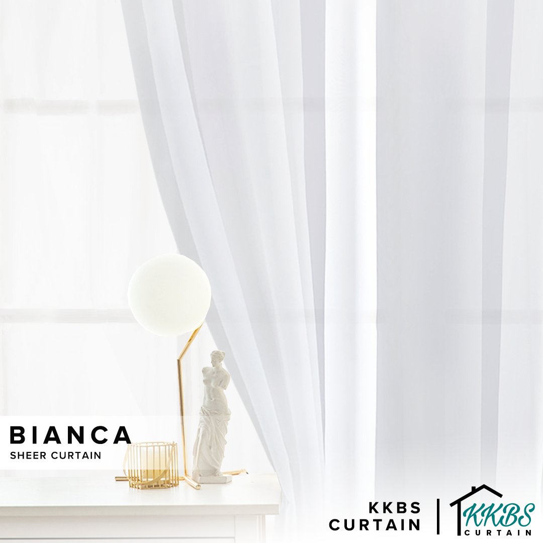 Bianca Sheer Curtain Custom Made French Pleat/Ring/S Fold - KKBS CURTAIN