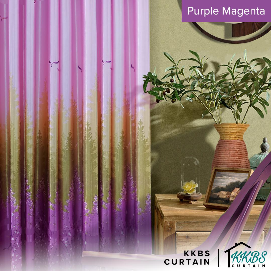 [BUY 1 FREE 1]  Derica Semi Blackout Curtain Ready Made