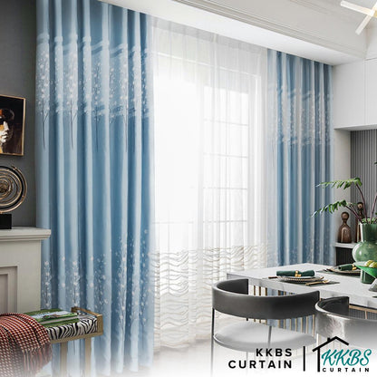 [BUY 1 FREE 1]  Lavinia Semi Blackout Curtain Ready Made