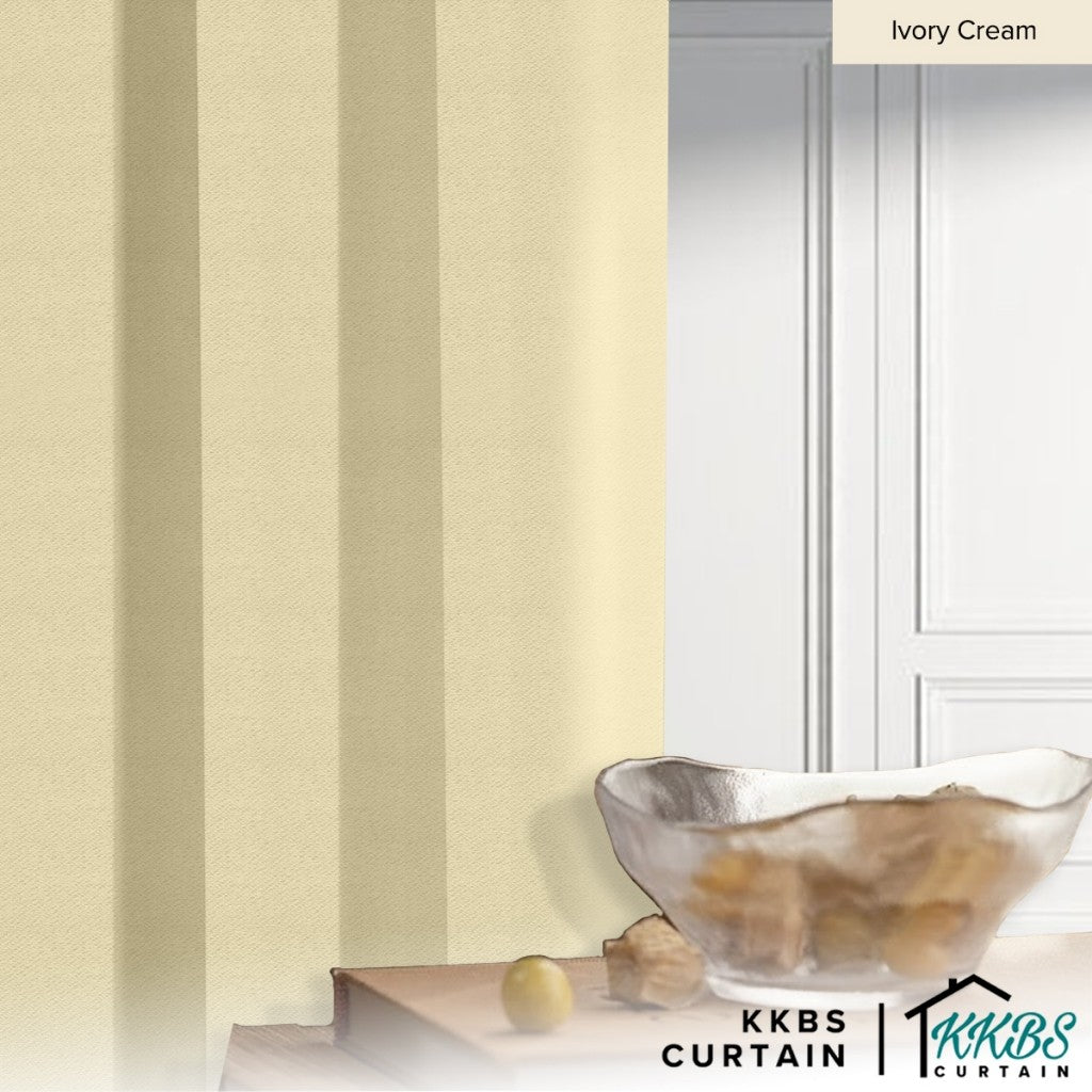 Melina 90-98% Blackout Curtain Ready Made Hook &amp; Eyelet - Std Width