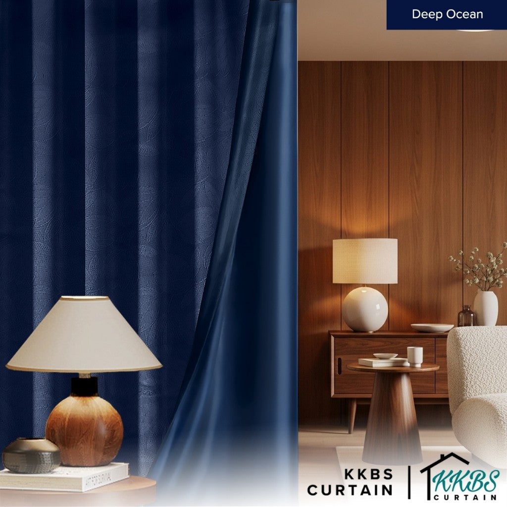 Melina 90-98% Blackout Curtain Ready Made Hook &amp; Eyelet - Std Width