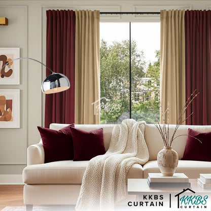 Melina 90-98% Blackout Curtain Ready Made Hook &amp; Eyelet - Std Width