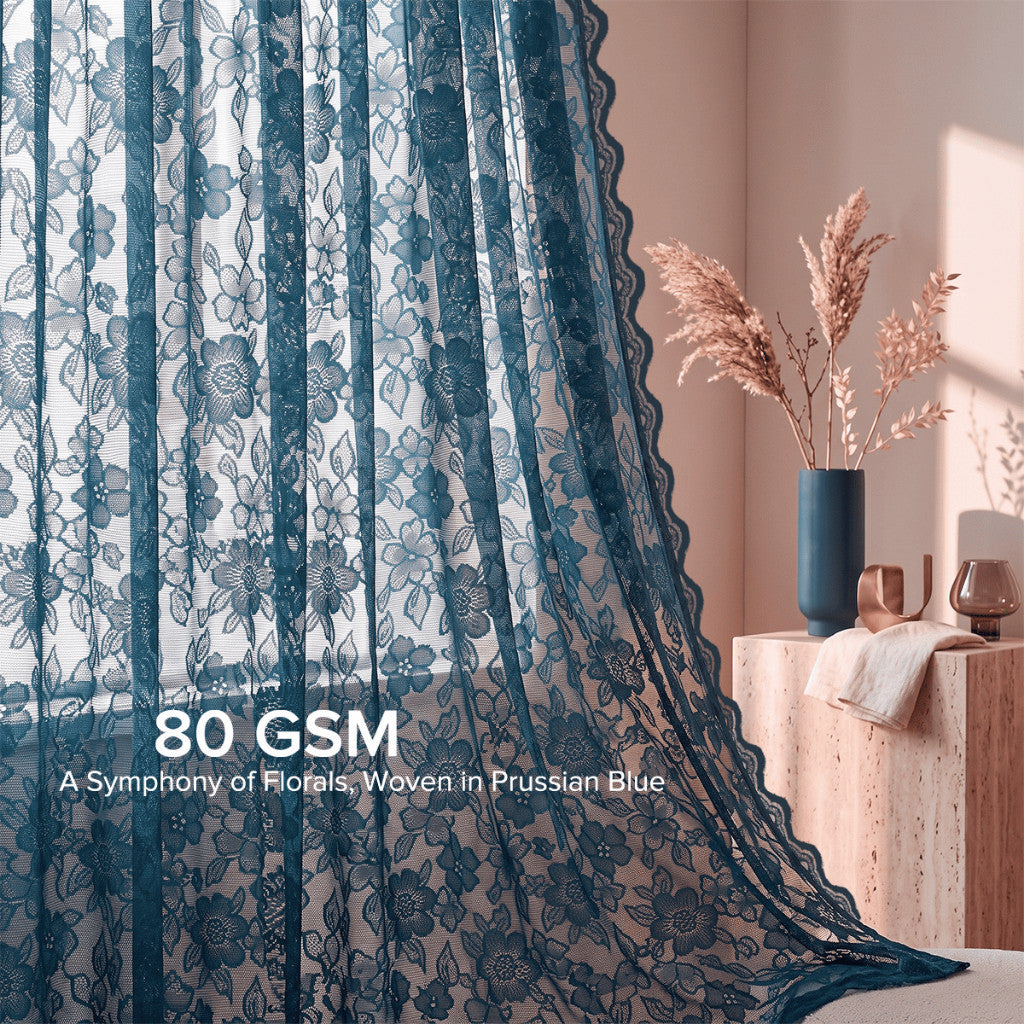 Camelia Lace Sheer Curtain Ready Made
