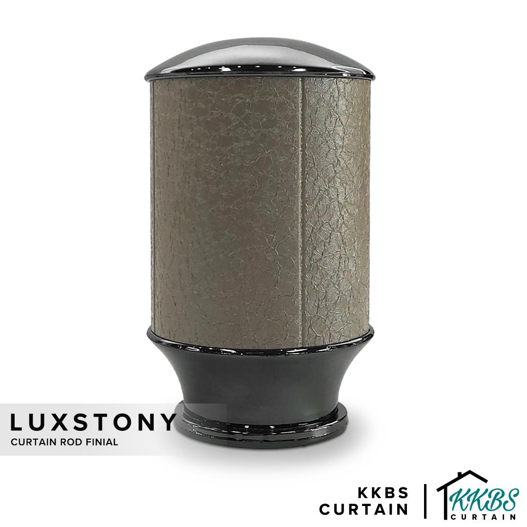 Luxstony Curtain Rod Finial / End Cap Khaki Brown