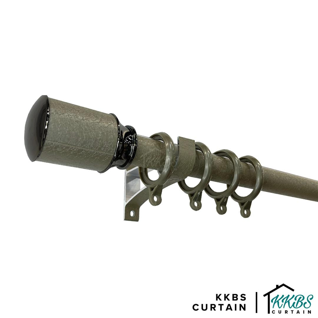 Luxstony Curtain Rod Finial / End Cap Khaki Brown