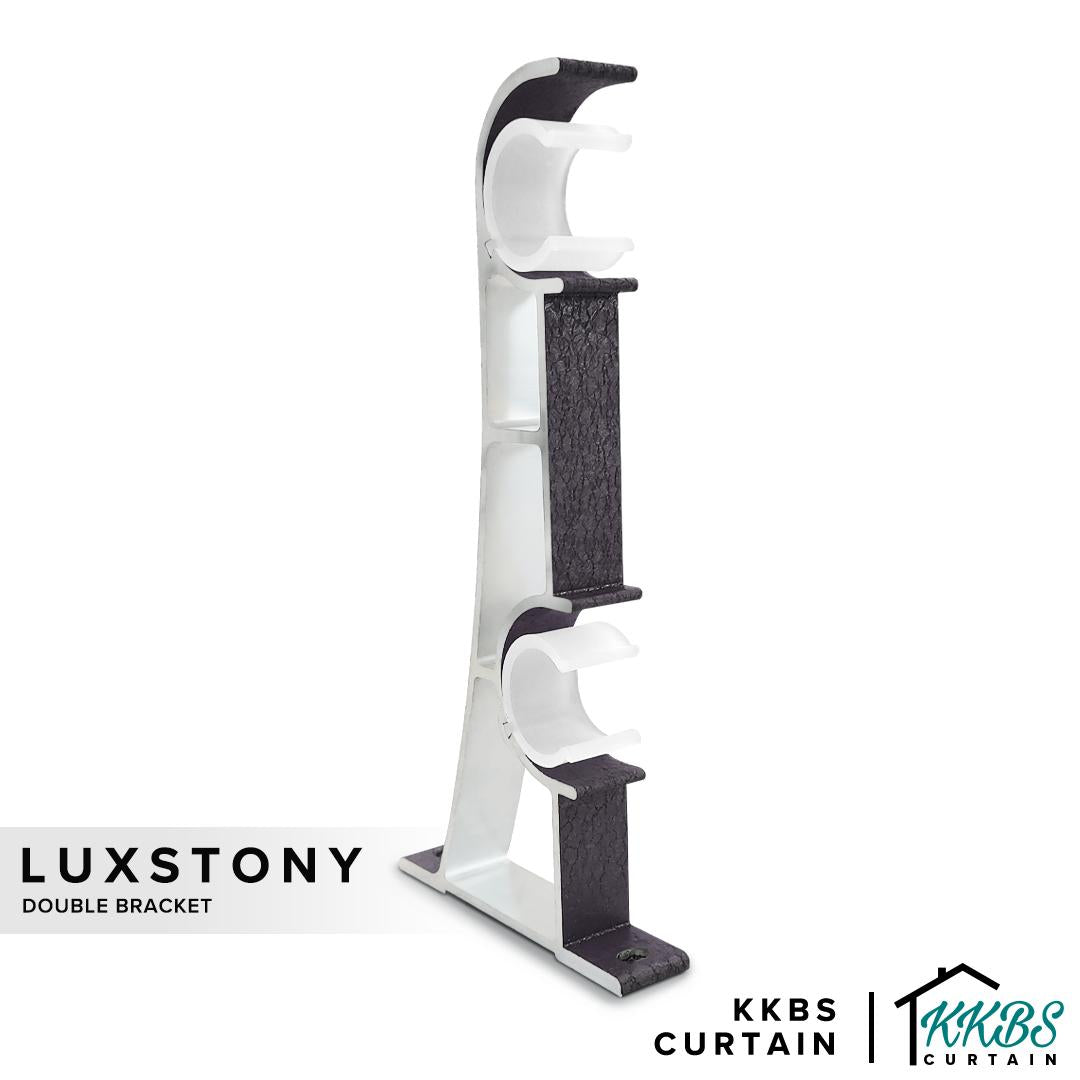 Bracket Double Batang Langsir Luxstony Space Grey