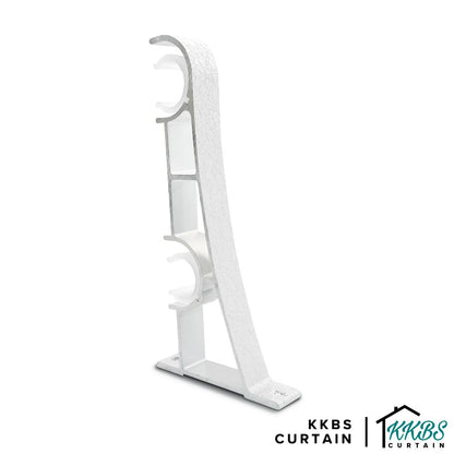 Luxstony Curtain Rod Double Bracket Porcelain White