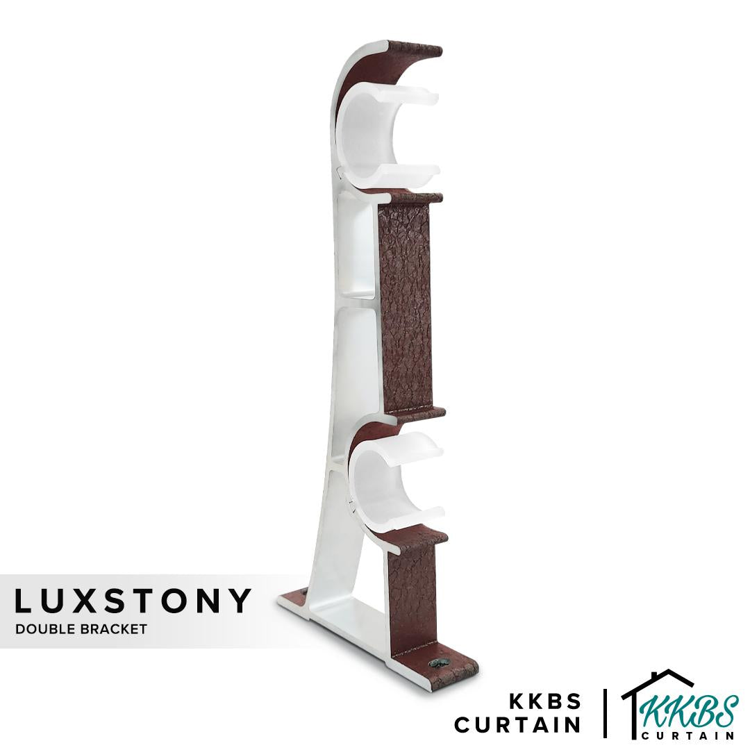 Bracket Double Batang Langsir Luxstony Mocha