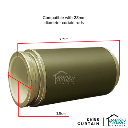 Morandy Curtain Rod End Cap Luxury Champagne Colour