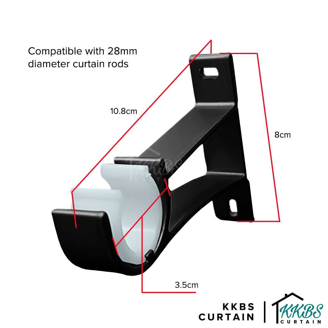 Morandy Bracket Single Warna Hitam Mutiara