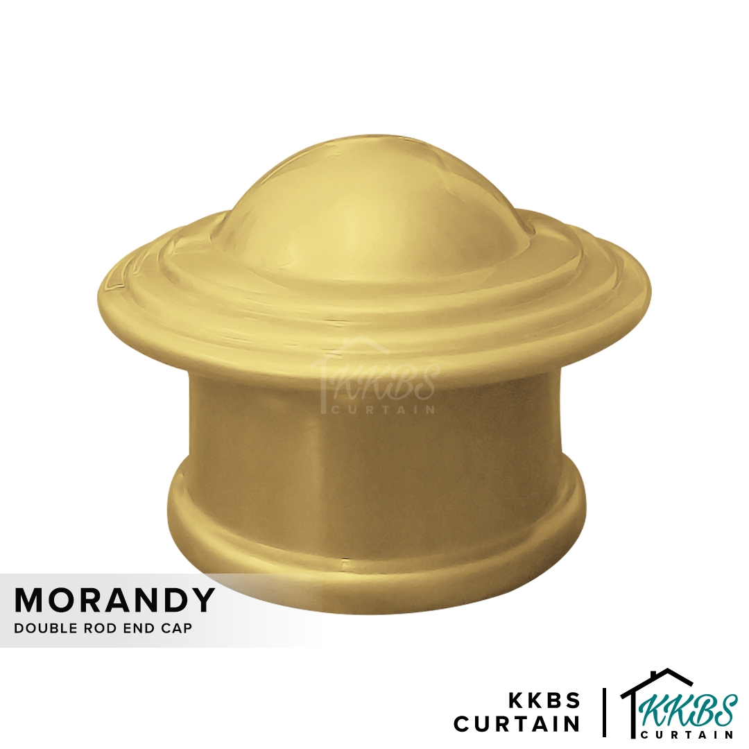 Morandy Curtain Rod End Cap Matte Light Gold Colour