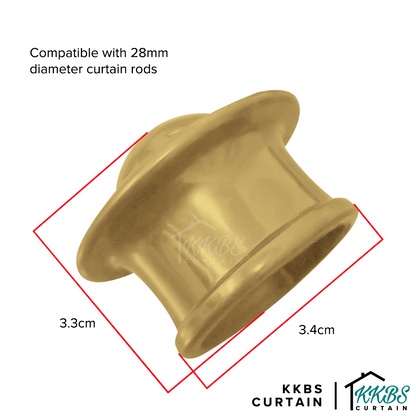 Morandy Curtain Rod End Cap Matte Light Gold Colour