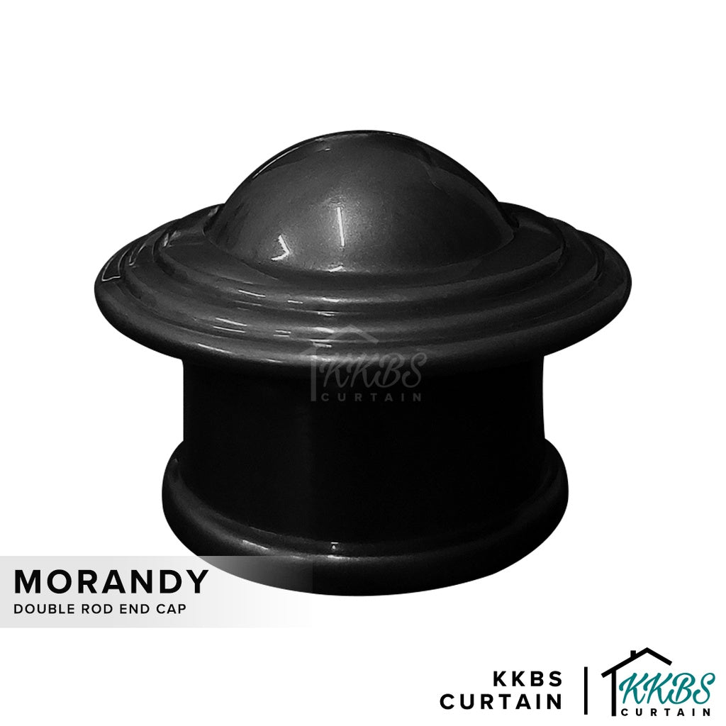 Morandy Penutup Batang Langsir Hitam Obsidian