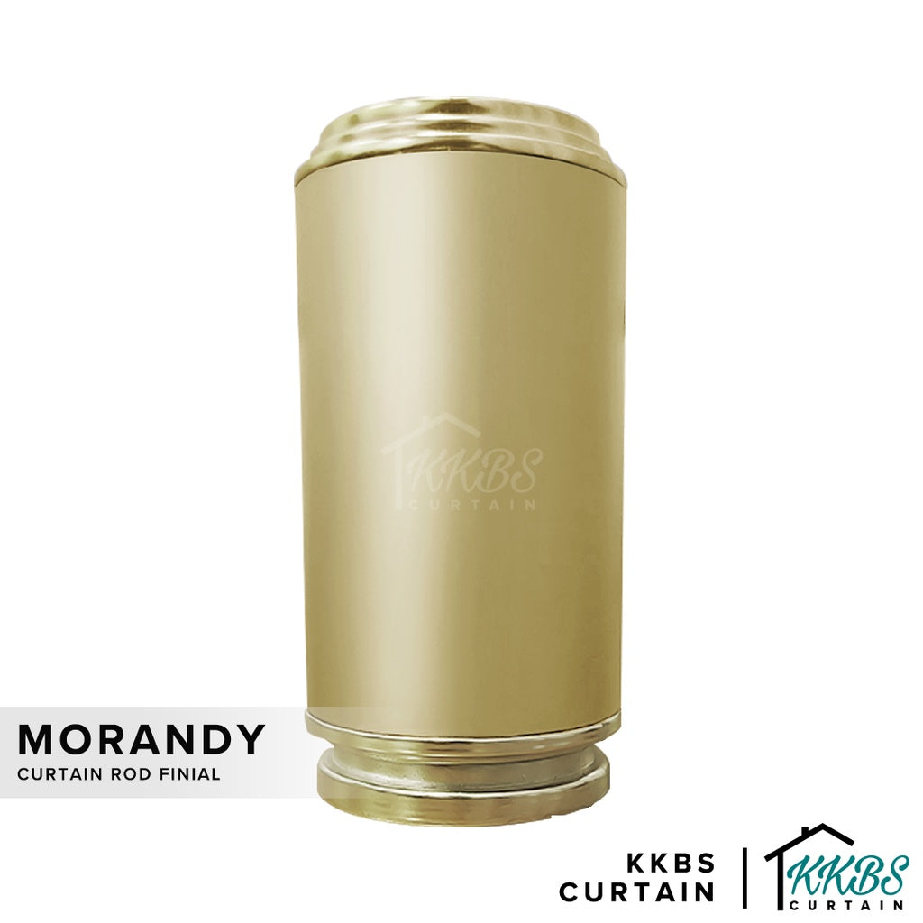 Morandy Curtain Rod End Cap Matte Light Gold Colour