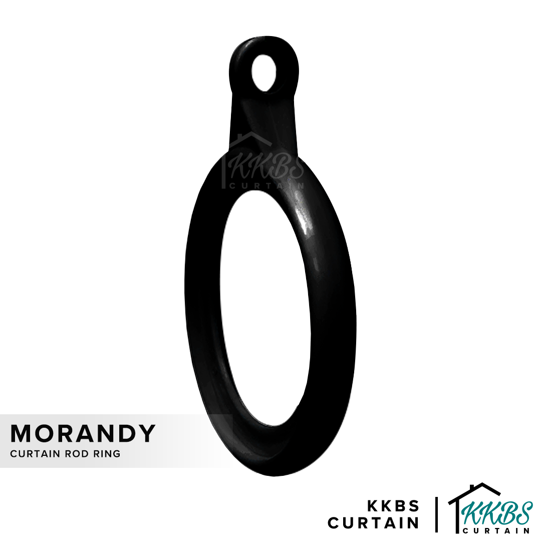 Morandy Cincin Batang Langsir Hitam Obsidian