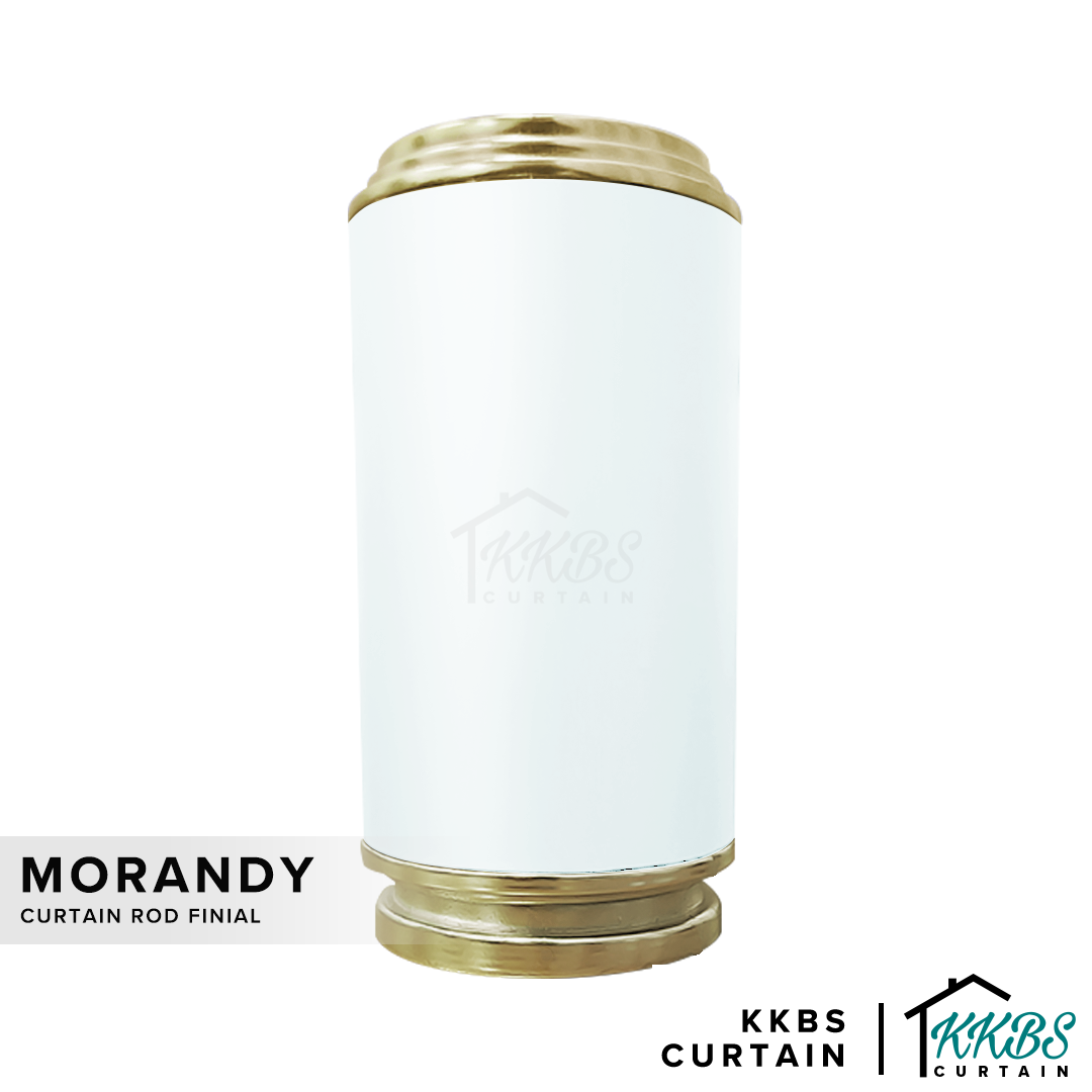 Morandy Curtain Rod End Cap Pearl White Colour