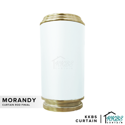 Morandy Curtain Rod End Cap Pearl White Colour