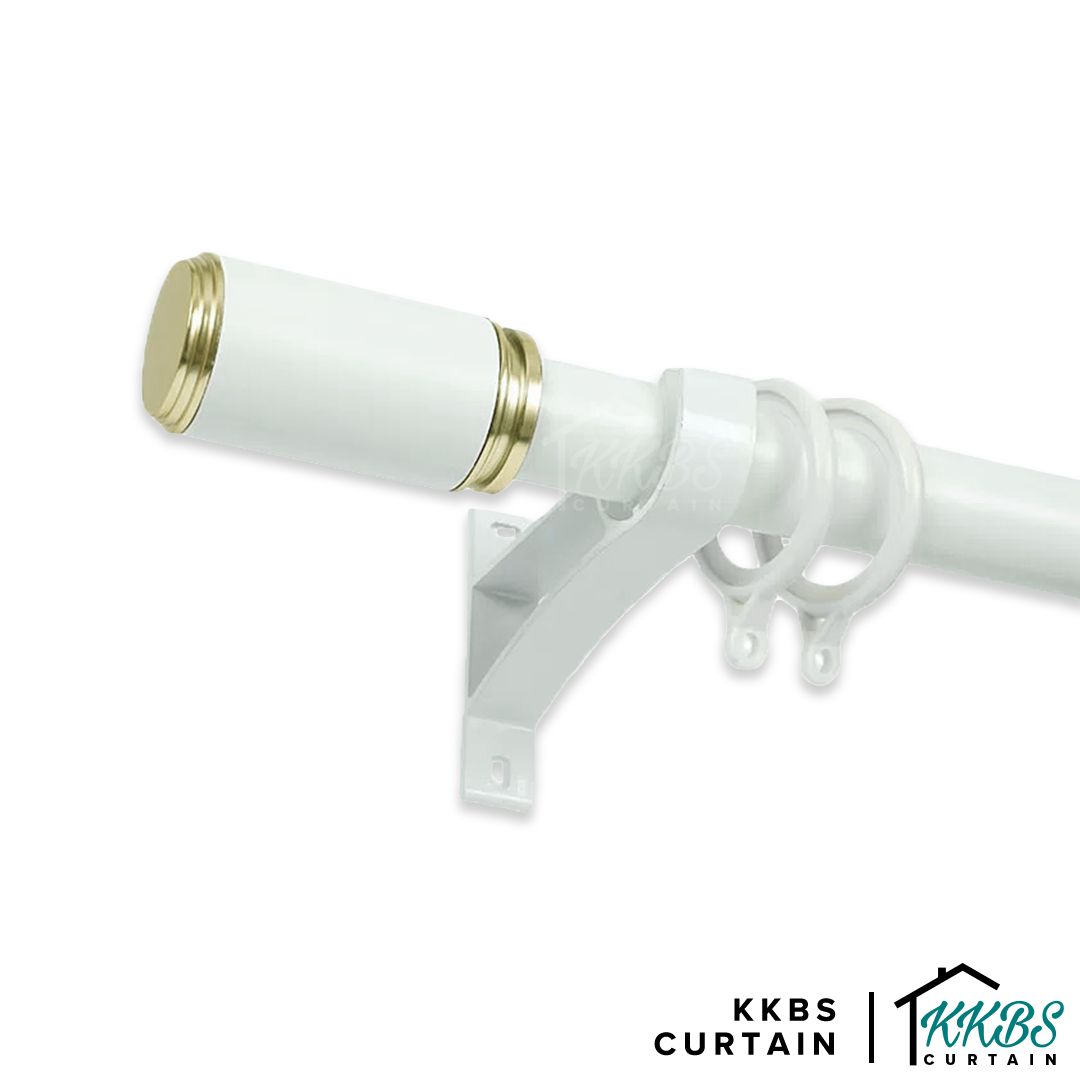 Morandy Curtain Rod End Cap Pearl White Colour