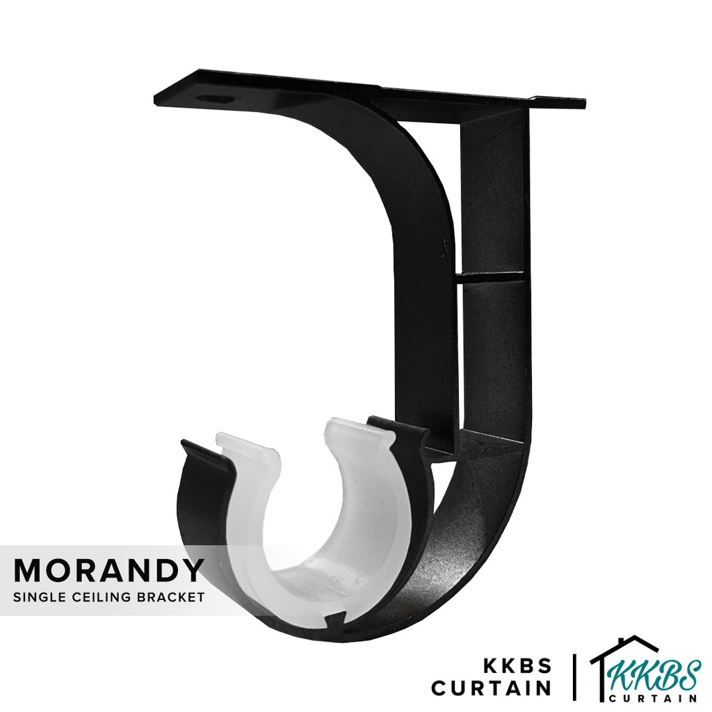 Morandy Bracket Siling Single Hitam Obsidian