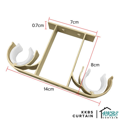 Morandy Curtain Rod Double Ceiling Bracket Matte Light Gold