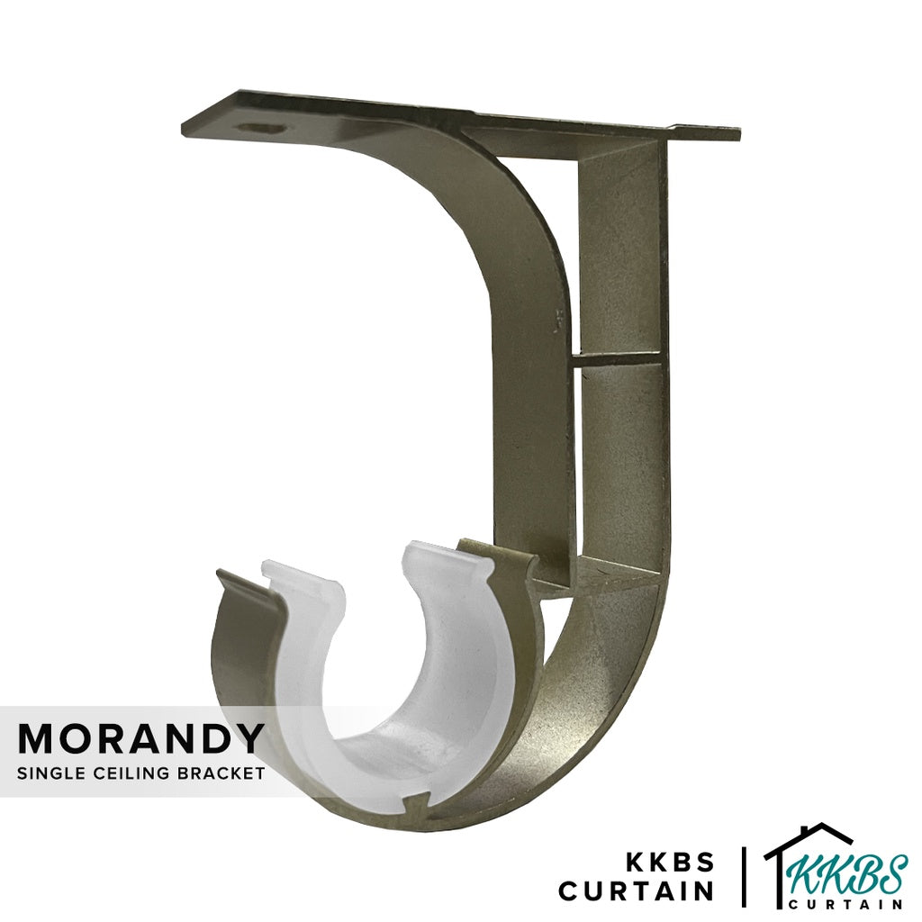 Morandy Curtain Rod Single Ceiling Bracket Luxury Champagne